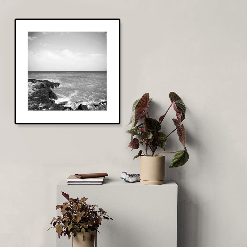 Foto Oceaan Canvas Print Donkere Kleur Moderne Muur Kunst Decor voor Huis Interieur