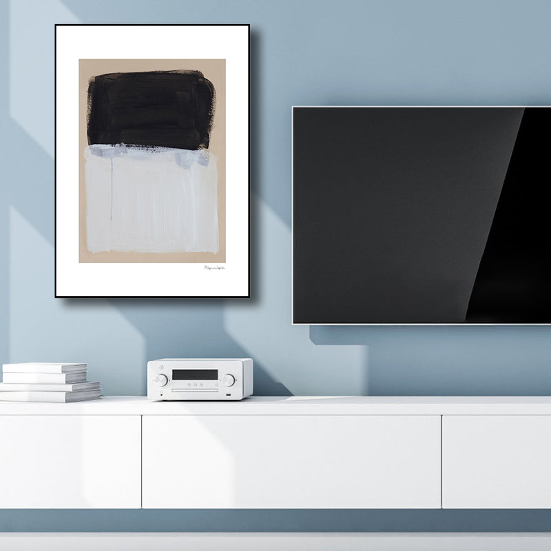Pastellfarbene nordische Leinwand mit abstraktem Druck, Wandkunst-Dekor für das Wohnzimmer