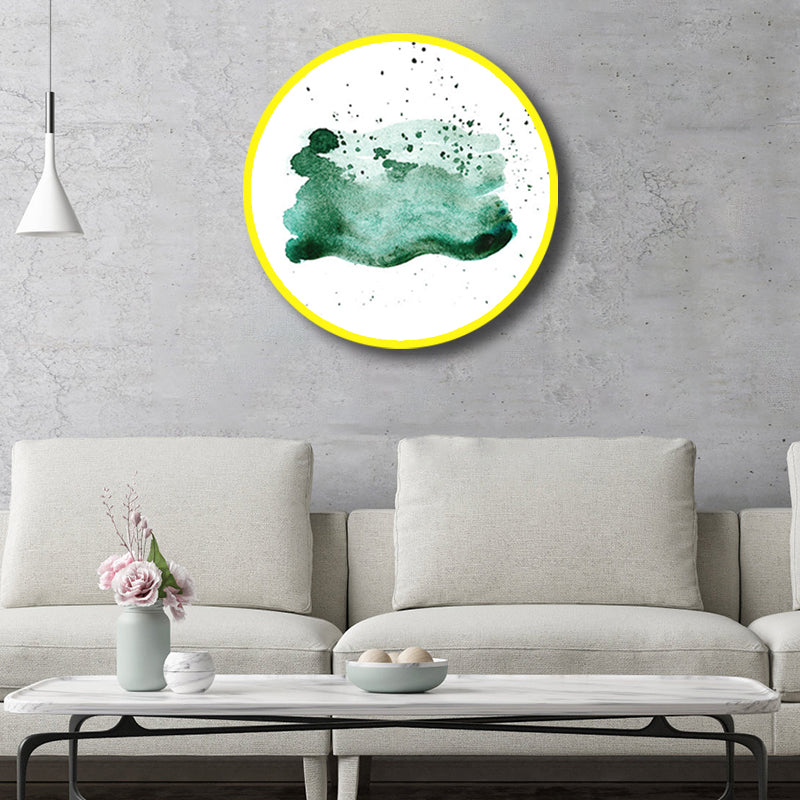 Impression sur toile à motif aquarelle, décoration murale abstraite moderne en vert, plusieurs tailles