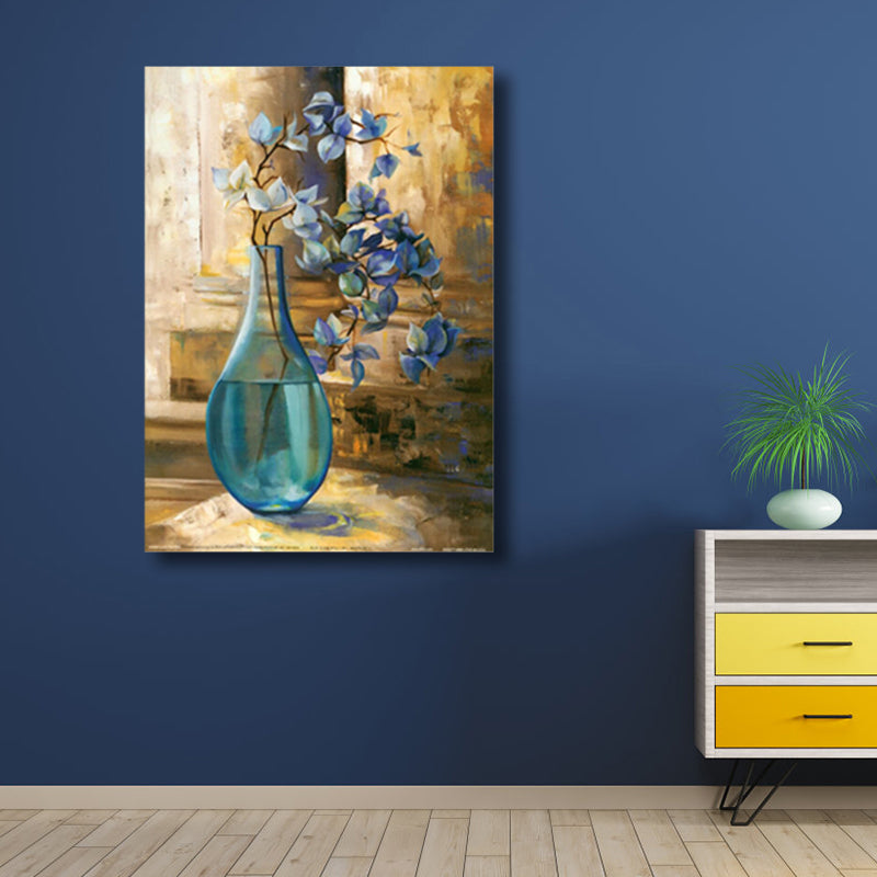 Zachte kleur bloem canvas print schilderijen hedendaagse getextureerde muur decor voor slaapkamer