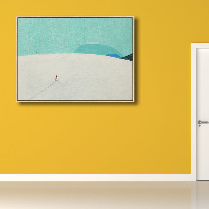 Illustration Wildland Canvas Wall Art Desolated Scenery Painting for Boys Bedroom