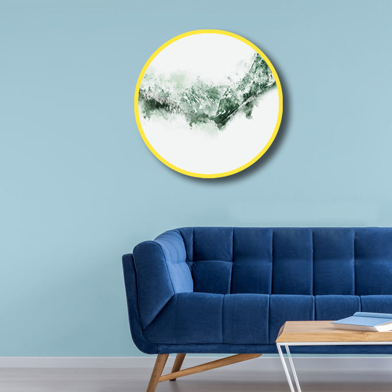 Soft Color Outdoor Scene Painting Natural Landscape Modern Textured Canvas for House Interior