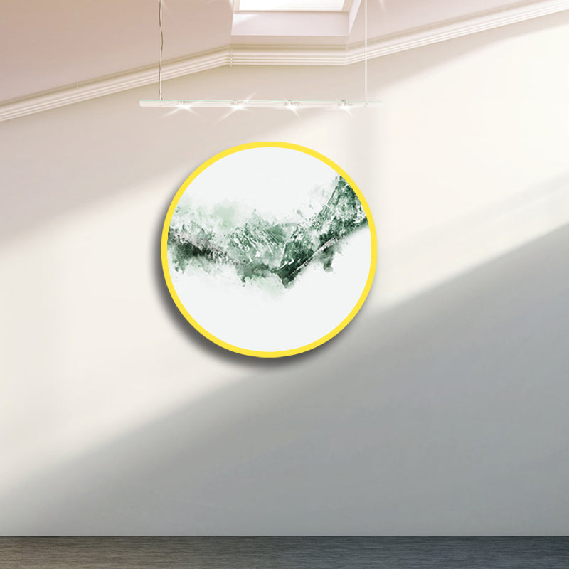 Soft Color Outdoor Scene Painting Natural Landscape Modern Textured Canvas for House Interior