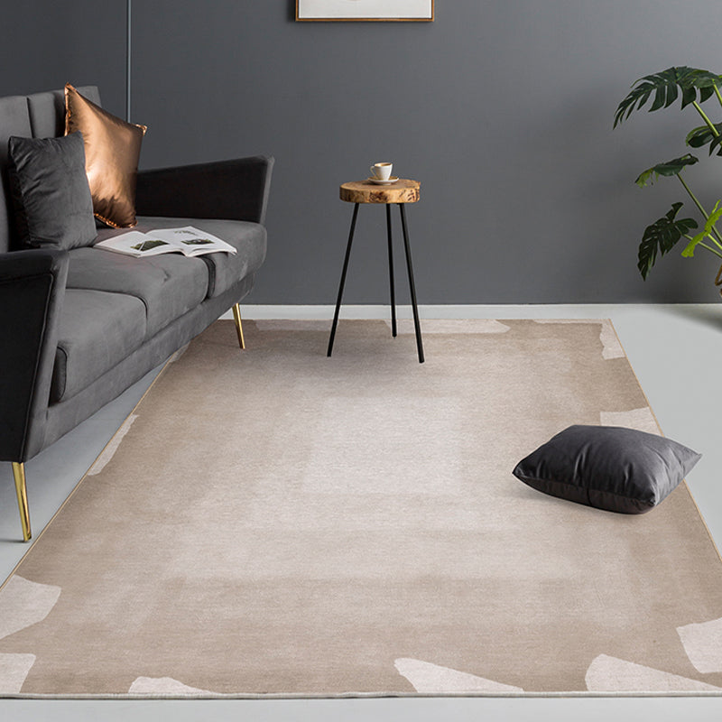Grey and Yellow Abstract Rug Polyester Modern Rug Pet Friendly Washable Non-Slip Area Rug for Living Room