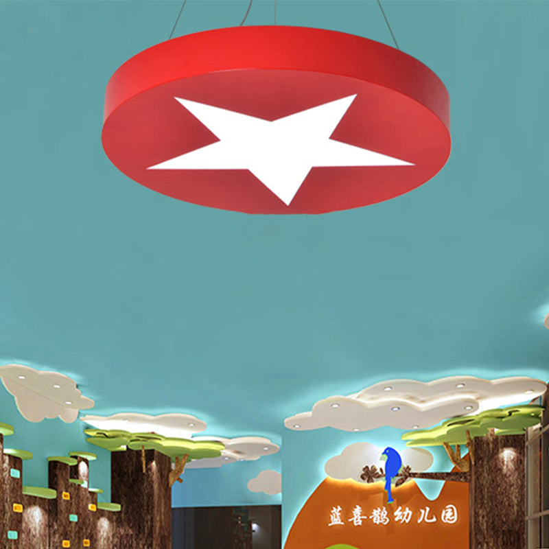 Kinder runde Anhänger Licht mit Sternmetall hängendes hängendes Licht für Büro