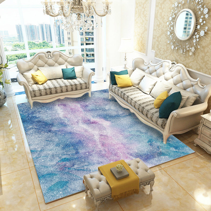 Multicolor Living Room Rug Minimalist Abstract Rug Polyester Washable Anti-Slip Backing Pet Friendly Carpet
