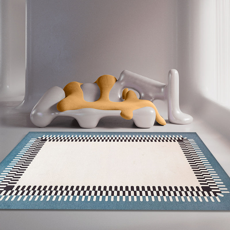 Pink Geometric Pattern Rug Polyester Modern Rug Pet Friendly Washable Non-Slip Area Rug for Living Room