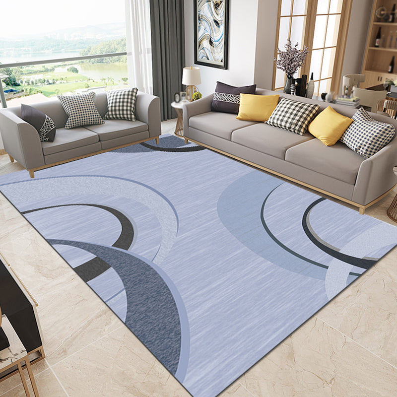 Multicolor Colorblock Rug Polyester Modern Rug Pet Friendly Washable Non-Slip Area Rug for Living Room