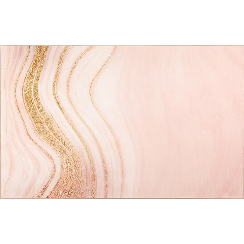 Yellow and Green Abstract Rug Chenille Modern Rug Pet Friendly Washable Non-Slip Area Rug for Living Room