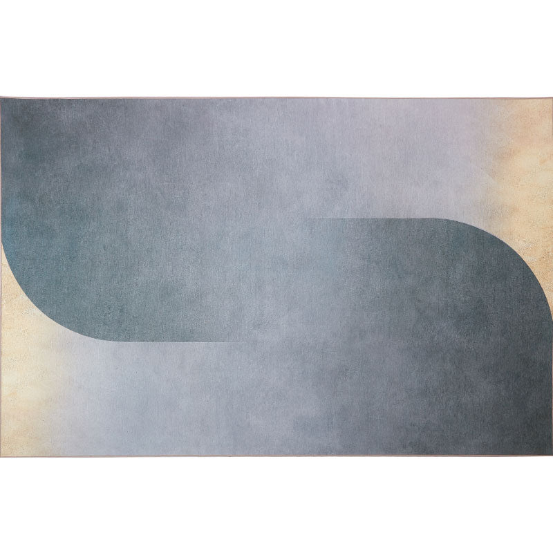 Green Parlour Rug Contemporary Abstract Rug Chenille Anti-Slip Backing Washable Area Carpet