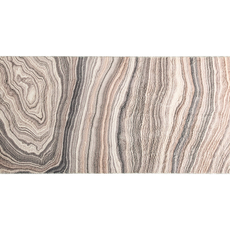 Modernism Swirl Stripe Pattern Rug Grey Polyester Rug Non-Slip Pet Friendly Washable Area Rug for Bedroom