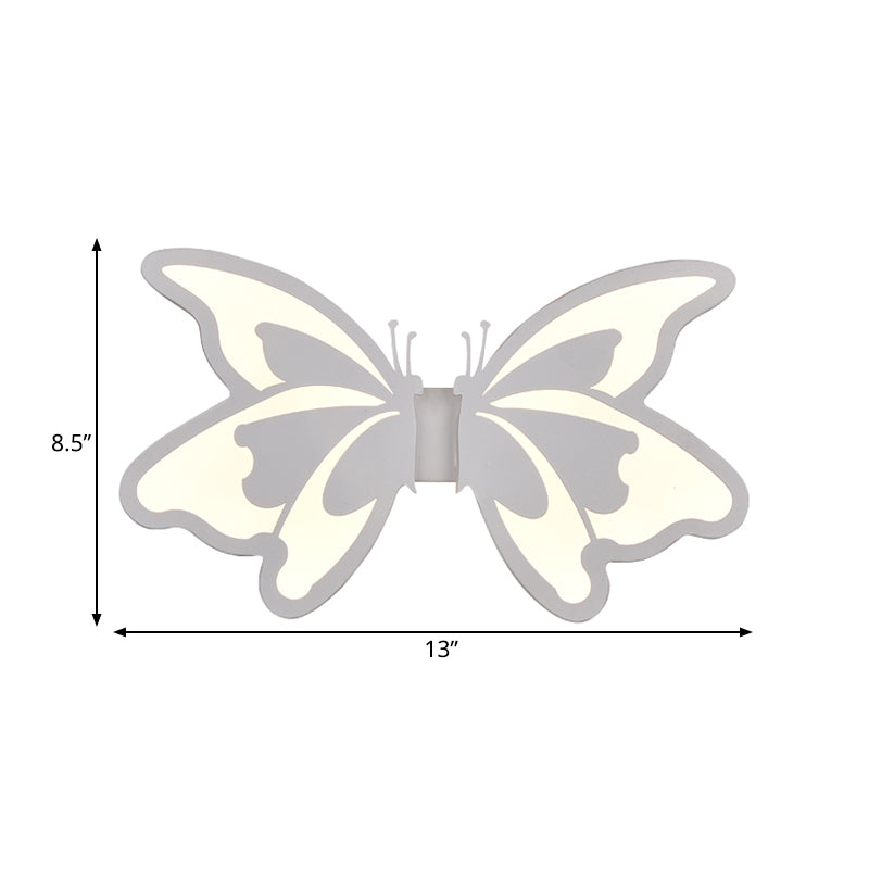 Flat Cartoon Shape Wall Light Modern Stylish Acrylic LED Wall Lamp in White for Stair