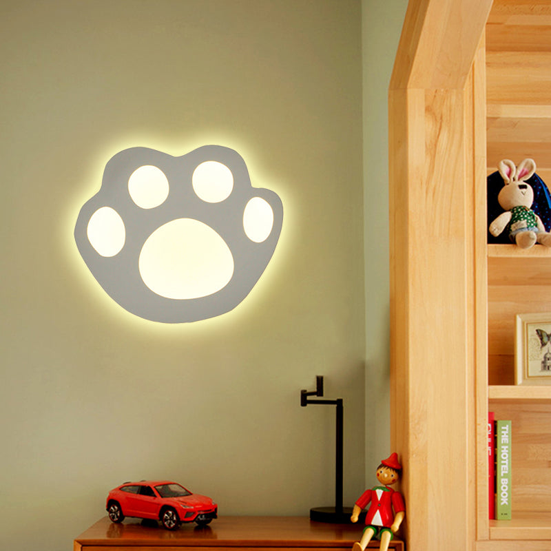 Flat Cartoon Shape Wall Light Modern Stylish Acrylic LED Wall Lamp in White for Stair