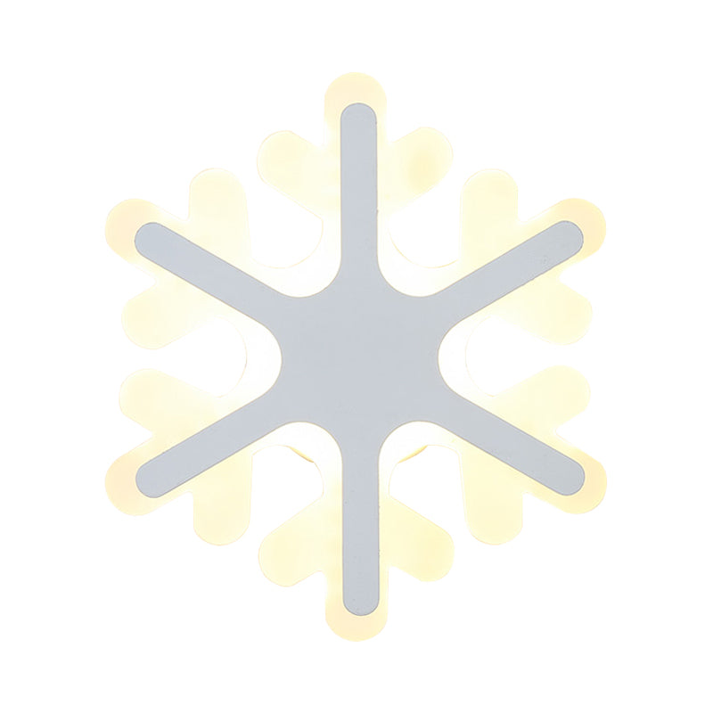 Flat Cartoon Shape Wall Light Modern Stylish Acrylic LED Wall Lamp in White for Stair