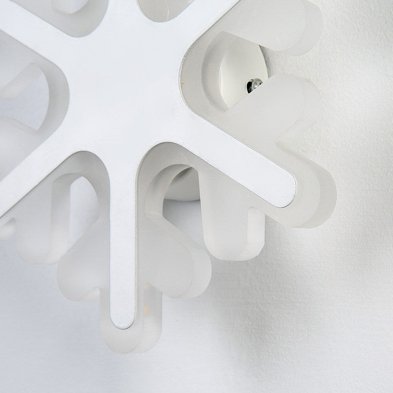 Flat Cartoon Shape Wall Light Modern Stylish Acrylic LED Wall Lamp in White for Stair