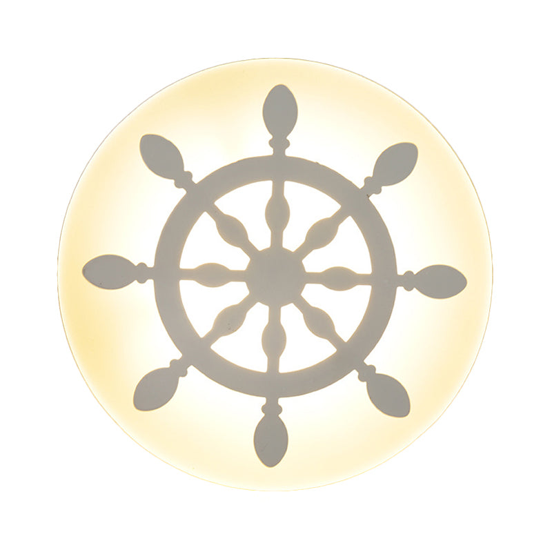 Flat Cartoon Shape Wall Light Modern Stylish Acrylic LED Wall Lamp in White for Stair