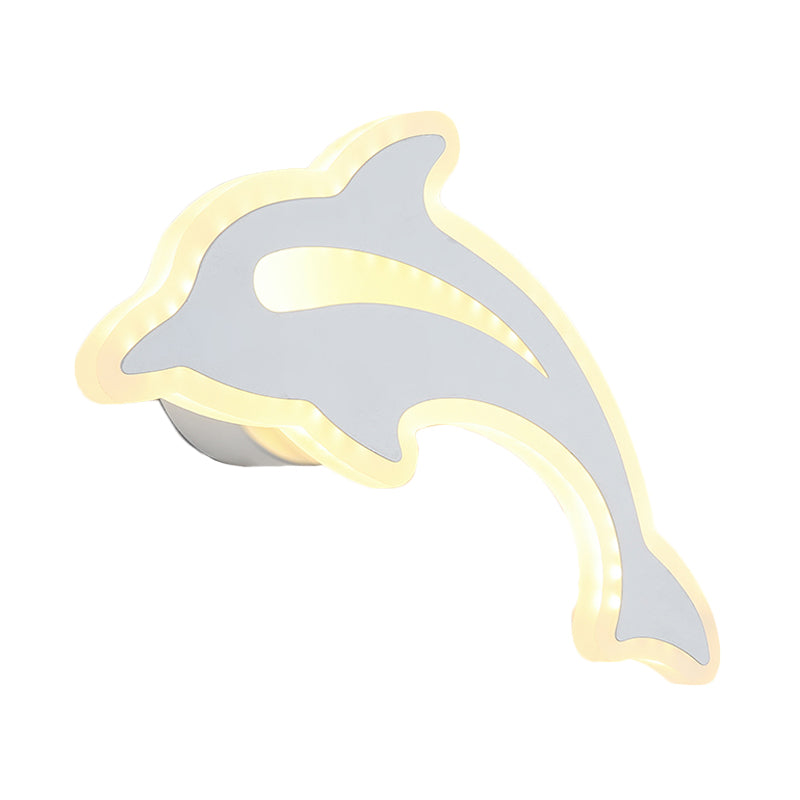 Mooie dieren slanke wandwandcrème Acryl Wit LED -wandlicht voor de kleuterschool van de verpleegkamer