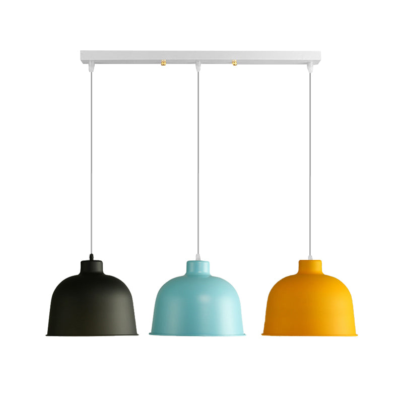 Metallschüssel Form Pendellicht Leichter Esszimmer 1 Kopf Makkaronstil Hanging Lampe