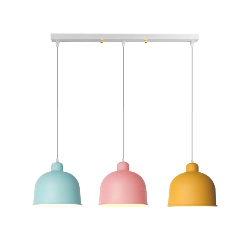 Metallschüssel Form Pendellicht Leichter Esszimmer 1 Kopf Makkaronstil Hanging Lampe
