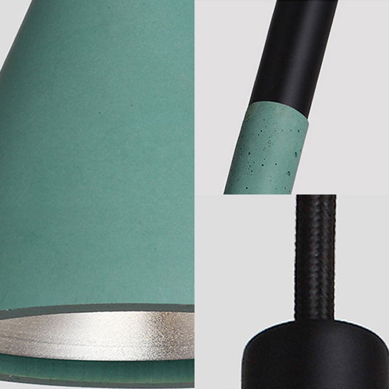 Metallic Funnel Shade Hanging Lamp Adult Bedroom 1 Bulb Contemporary Pendant Light