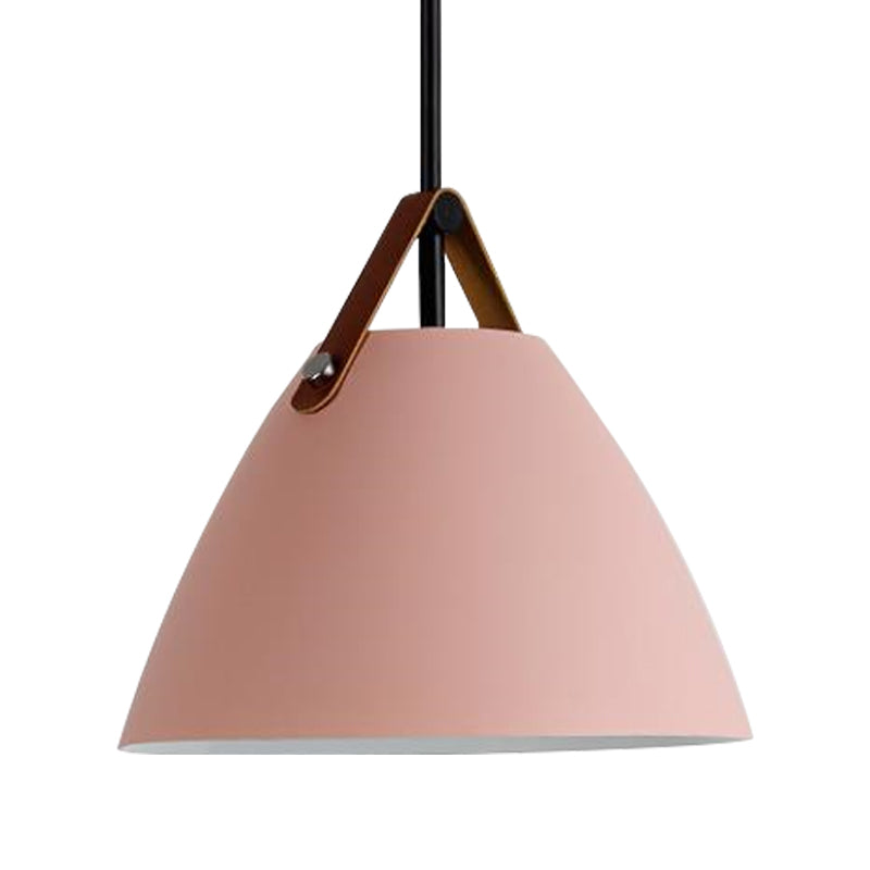 Estilo nórdico Curvado Coolie Coste Lámpara de aluminio Lámpara de aluminio en negro/azul/gris/rosa/blanco para el comedor