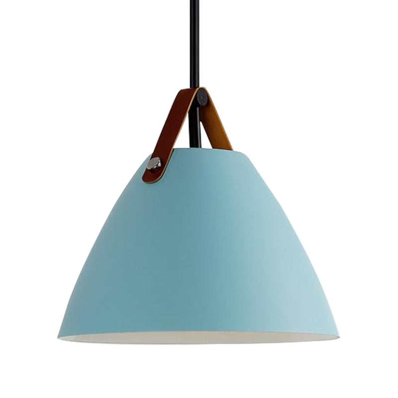 Estilo nórdico Curvado Coolie Coste Lámpara de aluminio Lámpara de aluminio en negro/azul/gris/rosa/blanco para el comedor