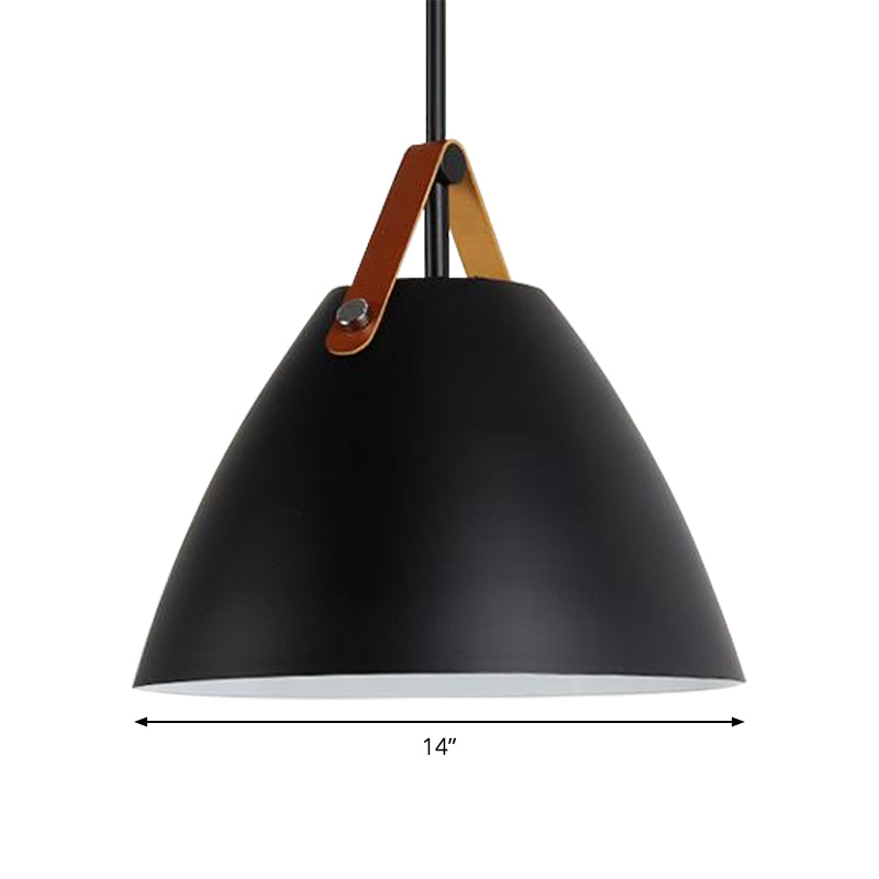 Estilo nórdico Curvado Coolie Coste Lámpara de aluminio Lámpara de aluminio en negro/azul/gris/rosa/blanco para el comedor