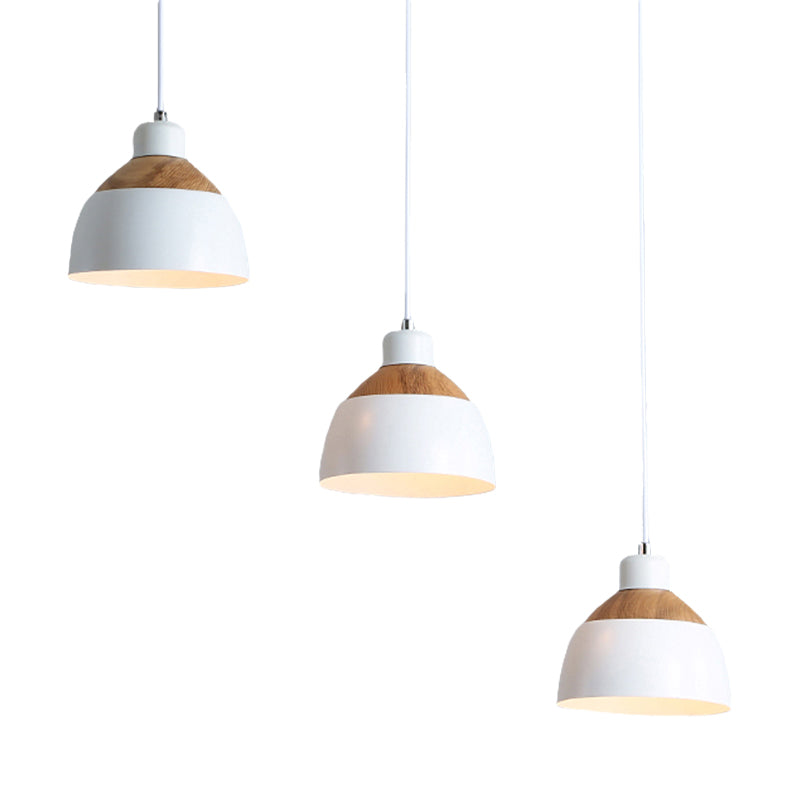Metal Dounding Suspension Light Room 3 Lights Macaron, simple luz colgante