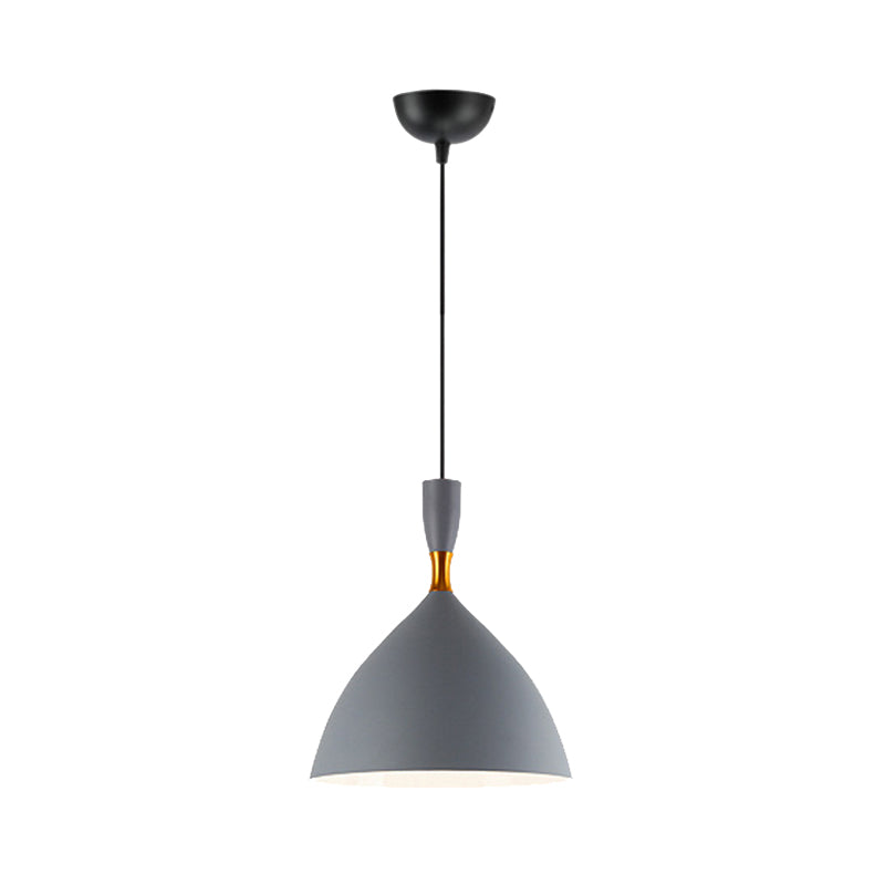 Forma de embudo de aluminio Suspension Light Study Room Café 6.5/10 pulgadas de ancho 1 Lámpara colgante contemporánea ligera