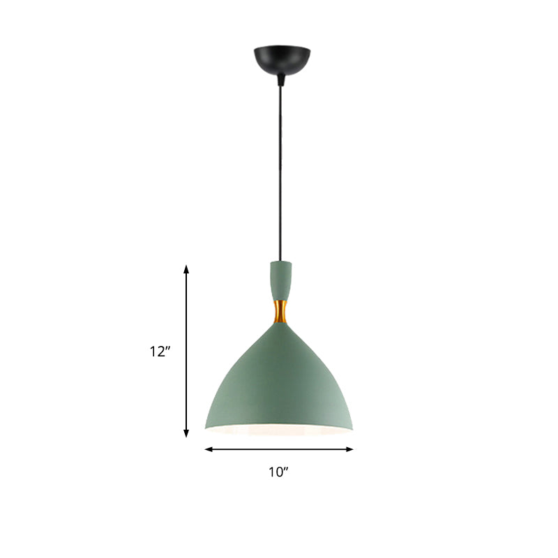 Tienda de tela de restaurantes Funro de embudo iluminación colgante de aluminio 1 cabezal Macaron loft Suspension Light