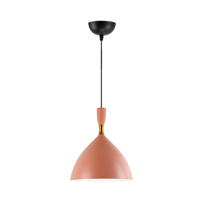 Tienda de tela de restaurantes Funro de embudo iluminación colgante de aluminio 1 cabezal Macaron loft Suspension Light