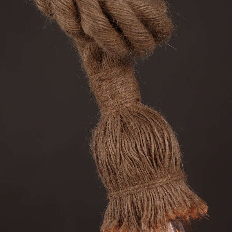 1 tête d'éclairage de pendentif en corde naturelle Lodge beige ouverte du restaurant de plafond réglable