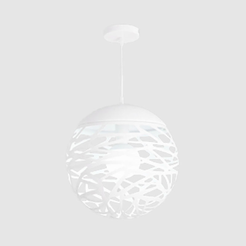 Luz de comedor de luz colgante de globo hueco metálico 1 Luz de colgante contemporáneo de luz