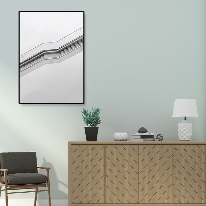 Lichte kleur foto trap canvas architectuur hedendaagse getextureerde muur kunst decor