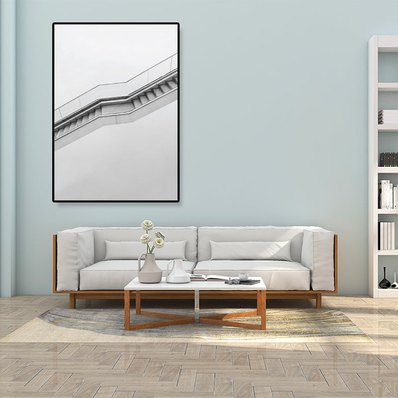 Lichte kleur foto trap canvas architectuur hedendaagse getextureerde muur kunst decor
