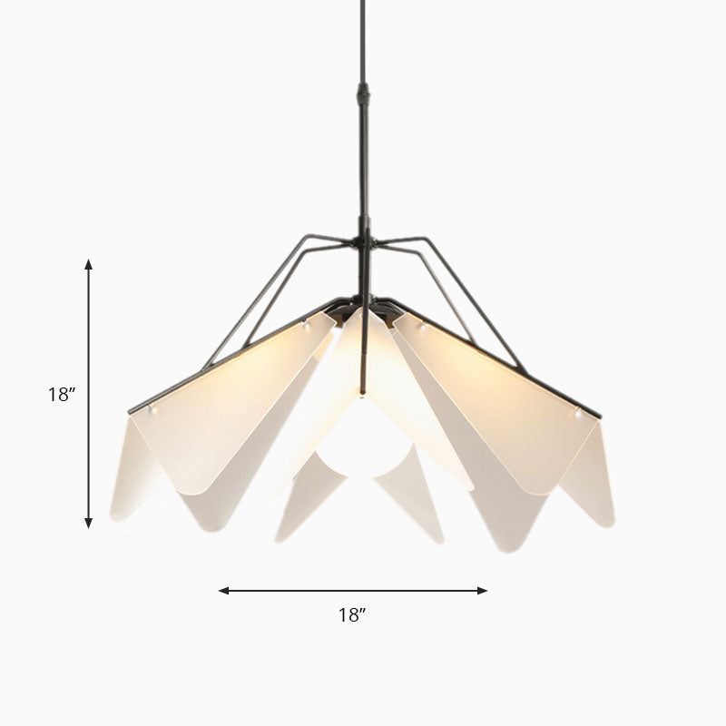Kreative weiße hängende lichtpapierpapierform Form 1 helle Acryldecke-Anhänger Licht für Hotel