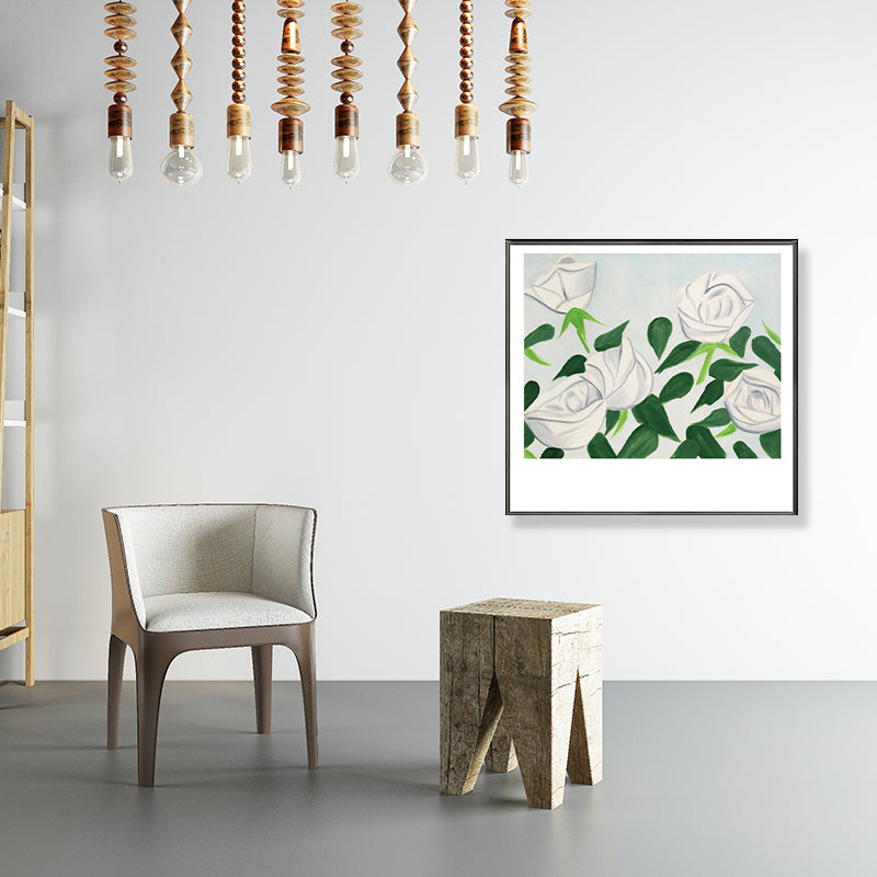 Décoration murale à motif de fleurs de couleur pastel, impression sur toile texturée rustique pour salle de jeux