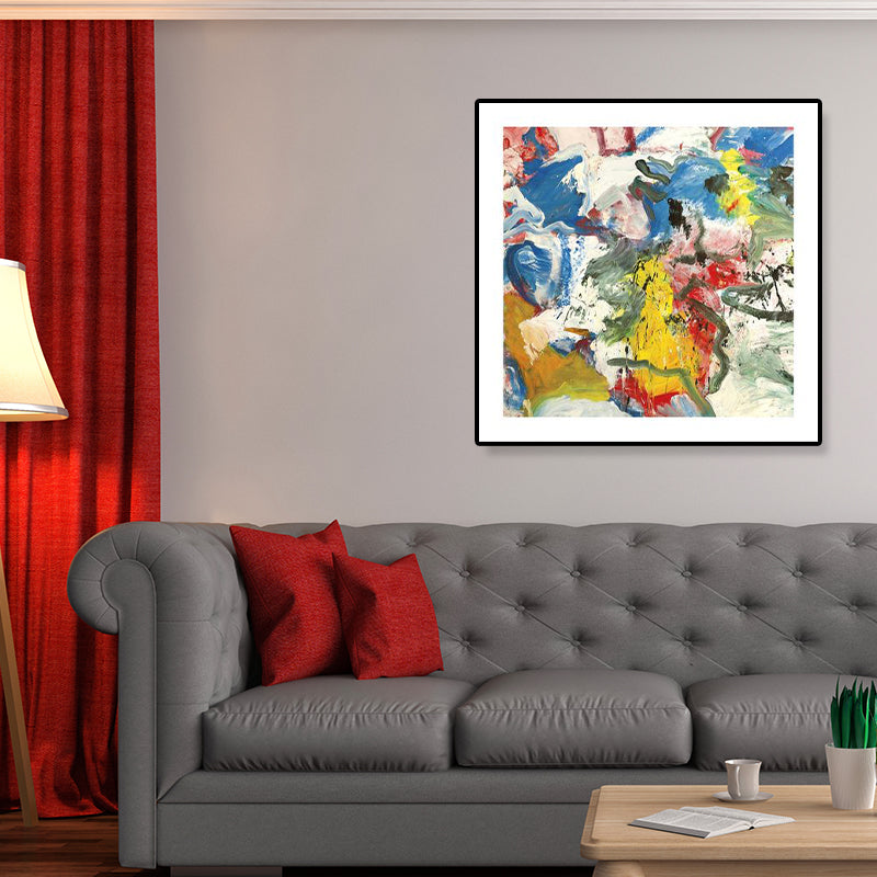 Peinture à l'huile abstraite, toile enveloppée, Art moderne, décoration murale texturée de couleur douce pour chambre