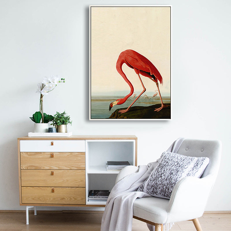 Peinture tropicale imprimée flamant rose, toile, décoration murale intérieure de maison, couleur Pastel