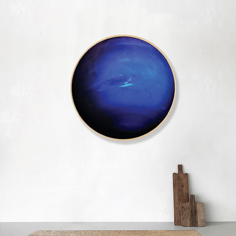 Outer Space Planet Wall Art Kids Textured Bedroom Canvas Print in Soft Color, Optional Sizes