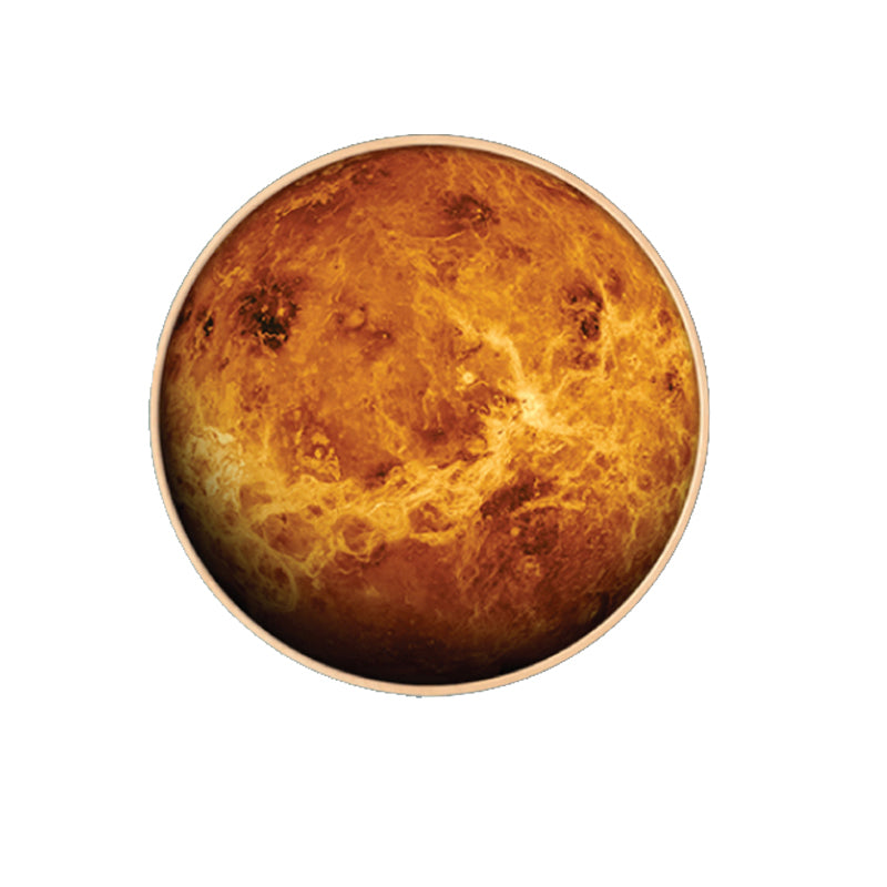 Outer Space Planet Wall Art Kids Textured Bedroom Canvas Print in Soft Color, Optional Sizes