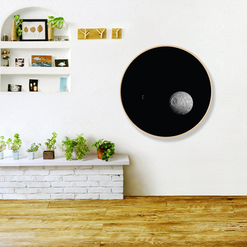 Dark Space Planet Canvas Print Textured Science Fiction Boys Bedroom Wall Art Decor