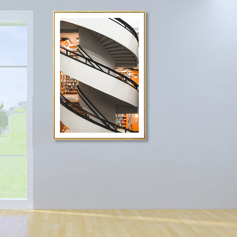 Architectuur interieur weergave canvas kunst zachte kleur hedendaagse muur decor voor thuis