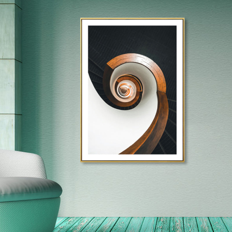 Architectuur interieur weergave canvas kunst zachte kleur hedendaagse muur decor voor thuis