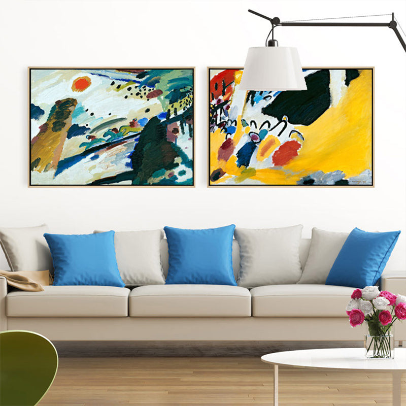 Peintures abstraites sur toile, couleur Pastel, décoration murale d'art contemporain pour salon