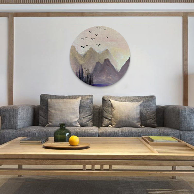 Peinture de paysage naturel de nuit, couleur Pastel, impression sur toile, Art mural pour décoration de maison