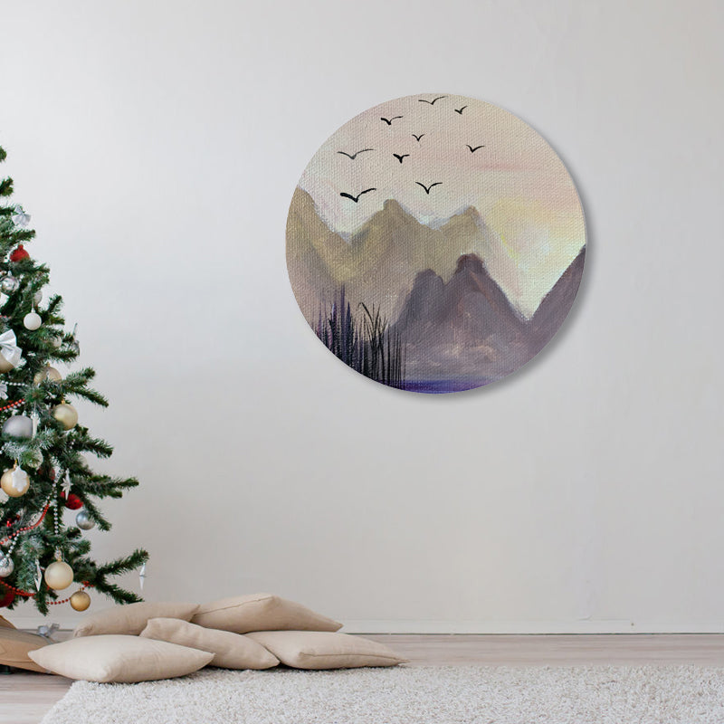 Peinture de paysage naturel de nuit, couleur Pastel, impression sur toile, Art mural pour décoration de maison
