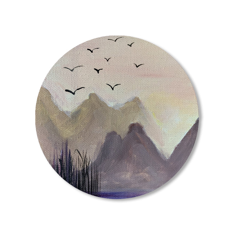 Peinture de paysage naturel de nuit, couleur Pastel, impression sur toile, Art mural pour décoration de maison