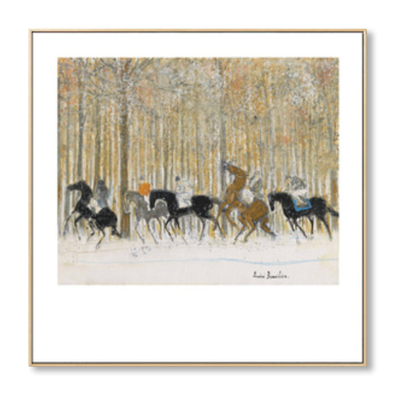 Modern schilderij paardenkuddes canvas print lichte kleur getextureerde muur kunst decor voor thuis