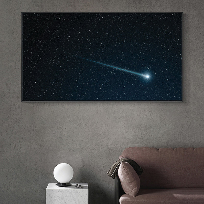 Kids Photo Shooting Star Canvas Print Dark Milky Way Wall Art Decor for Boys Bedroom